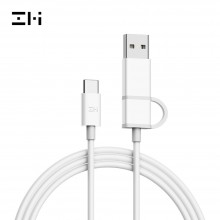 Кабель 2 in 1 USB/Type-C/Type-C Xiaomi ZMI 100см (AL311) Белый